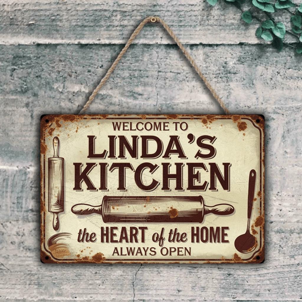 Personalized Custom Metal Wall Art Sign 30x20cm Home Decor Kitchen Decoration Christmas Gift