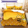 3pcs Maya the Bee Pattern Bedding Set Duvet Cover Set Includes Duvet Cover &pillowcases, Perfect All Season Bedroom Decoration & Gift