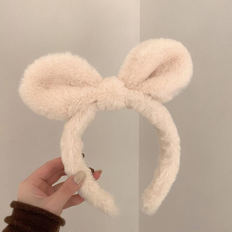 New Winter Plush Rabbit Ears Hair Bands Hoop For Women Elastic Hair Hoop Headband Girls Hair Accessories Headwear