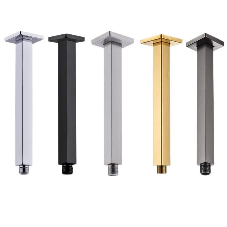 Stainless Steel Eco-friendly Bathroom Ceiling Mounted Square Shower Arm Spray Fixed Shower Head Sprinkler Arm