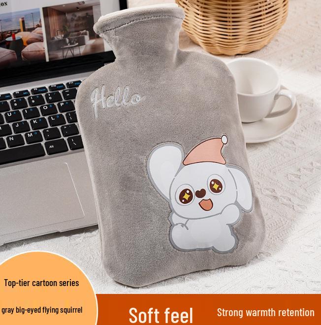 Autumn/Winter Thickened Plush Hot Water Bottle – Portable, Cold-Proof, Explosion-Proof, Cute, Warm Hand Warmer