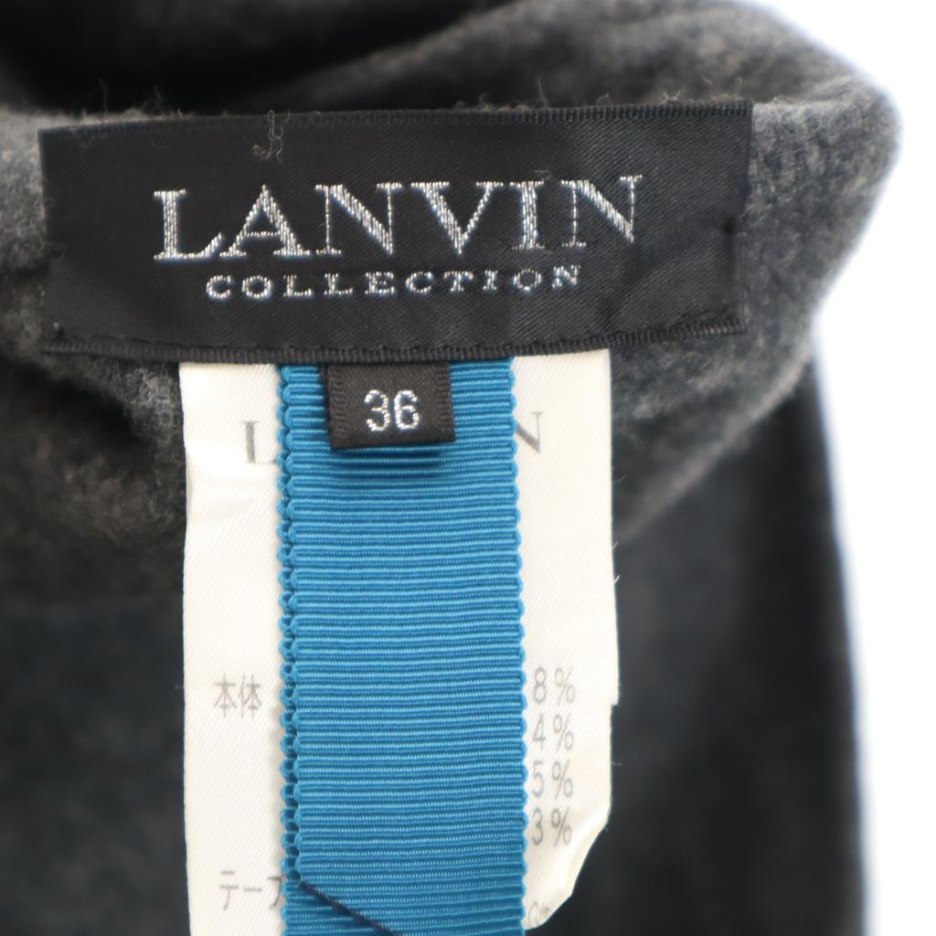 Lanvin Wool Blend No Sleeve V Neck One Piece 36 Gray Women Used