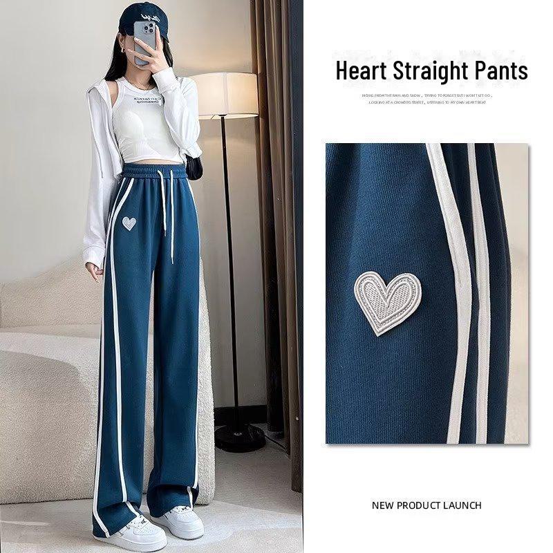 Women's Summer 2024 Wide-Leg Sweatpants: Casual, Loose, Straight-Leg Sports Pants