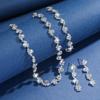Exquisite Claw Chain Necklace Earrings Bracelet Jewelry Set - Perfect for Choker Length Evening Gowns  and Special Occasions