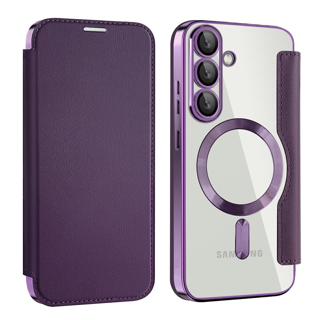 For Samsung Galaxy A36 5G Case Compatible with MagSafe RFID Blocking Card Holder Leather Phone Cover
