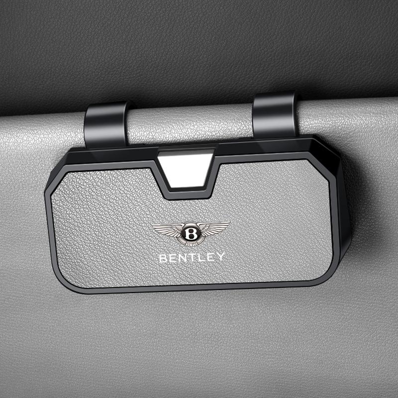 Sun Visor Glasses Clip Anti-Scratch Eyeglasses Holder for Interior For Bentley Continental GT MULLINERBentaygaFlyingHurtlingSpur