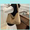 Trendy Korean Style Cute Single Shoulder Bag Casual Tote Handheld Bag In Black White Khaki And Green