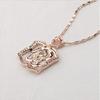 Atria [Dongsuwon NC] Lovely Pink Rose Necklace with a Luxurious and Brilliant Feel JTONEFR002