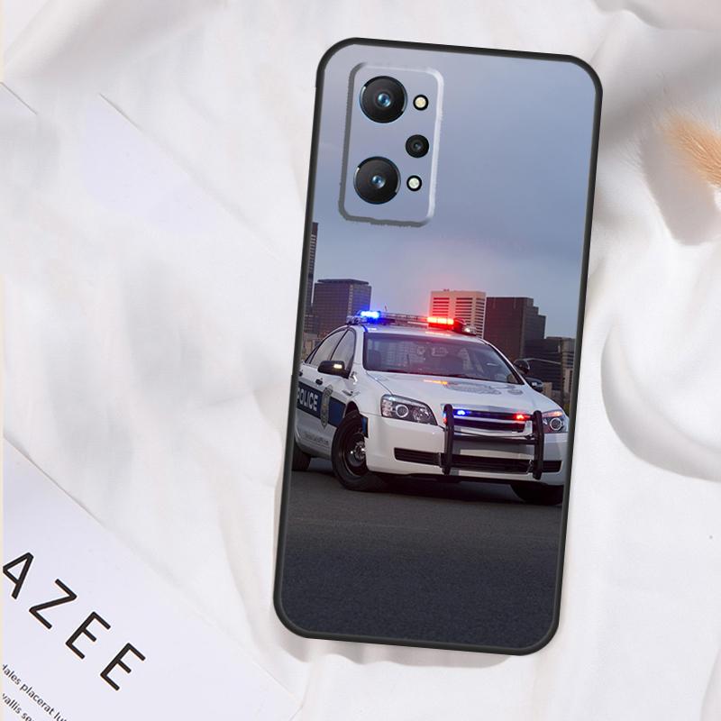 police car Case For Realme 15 14 13 11 12 Pro Plus GT6 GT7 Pro C55 C51 C53 C35 C33 C31 C61 C67 C71 C75