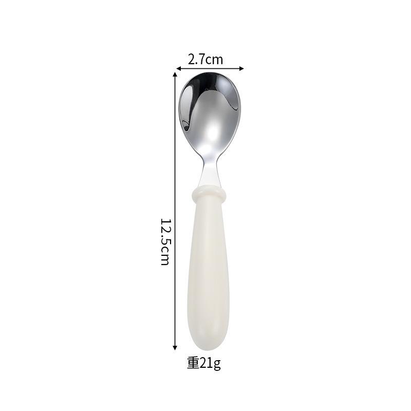 Stainless Steel Children's Tableware Set Spoon and Fork Anti-drop and Anti-scalding Kindergarten Portable Storage Box Household Tableware