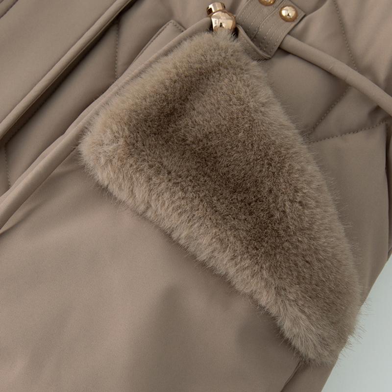 Sleeves Detachable Fashion Woman Parkas Winter Long Coats Hooded Faux Fur Collar Thick Warm Overcoat Women's Jackets