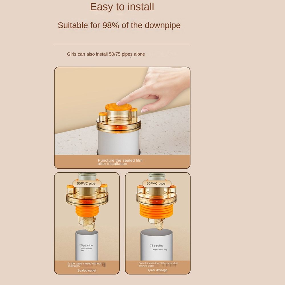 Deodorant Floor Drain Plug Drainer Floor Drain Anti Odor Sewer Pipe Sealing Ring  Shower