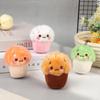 Soft Kawaii Mushroom Plush Keychain Cute Cupcake Teacup Design Mini Keyring Bag Pendant for Girls Daily Use