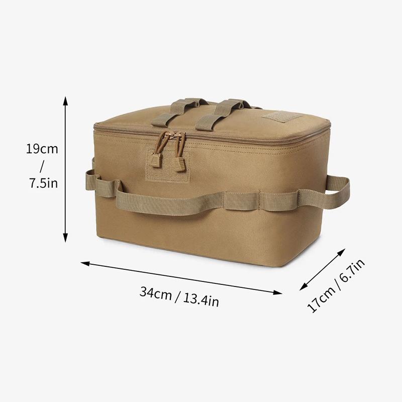 

Outdoor Camping Bag Large Capacity Lightweight Storage Bag Portable Handbag Picnic Bag Cookware Utensils Tools Bags хаки