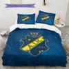 AIK Fotboll Pattern Bedding Quilt Set  Home Decoration  Gift (1 * duvet cover + 2 * pillowcase  without core)