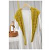 Johnature Handmade Crochet Triangle Scarf Versatile Spring Summer Women Solid Color Hollow Shawl Scarf