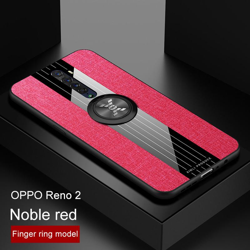

Для OPPO Reno 2 Case Luxury Car Magnetic Ring PU Шкіряний чохол для OPPO Reno2 2Z ACE 2 ACE2 ТПУ протиударний чохол-бампер For Reno 2 червоний/чорний