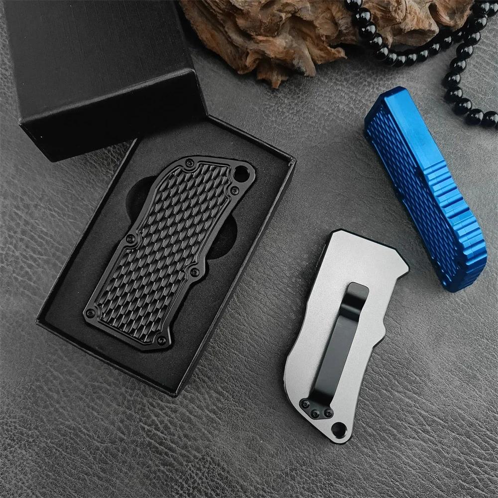 Boxs Cutter Outdoor Quick Open Folding Knife 440C Blade Aluminum Handle with 5PCS Replacement Blade Tactical Knife EDC Tool