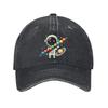 Astronaut Planet Skewer Cotton Baseball Cap Unisex Casual Adjustable Sun Protection Dad Hat
