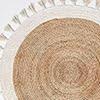 Jutowy Okrągły Dywan Ręcznie Robiony Naturalny Dywan do Dowolnej Przestrzeni Wygląd Rustykalny Dekor do Dowolnej Przestrzeni