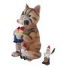 Katze frisst Gartenzwerge Statue Harz Lustig Farbecht Katze frisst Gartenzwerge Skulptur für Außengarten