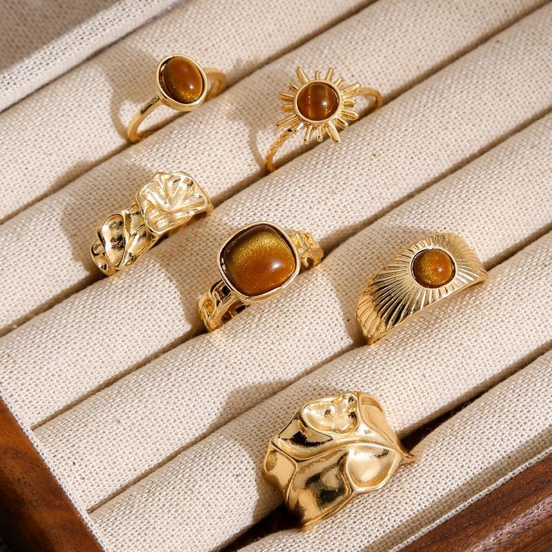 European and American Geometric Creative Ring Set of 30 Pieces, Personalized Irregular Design Women's Ring