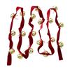 2.7m Ribbons Bell Pendant Iron Bell Xmas Tree Hanging Bells New Christmas Velvet Bell Strings