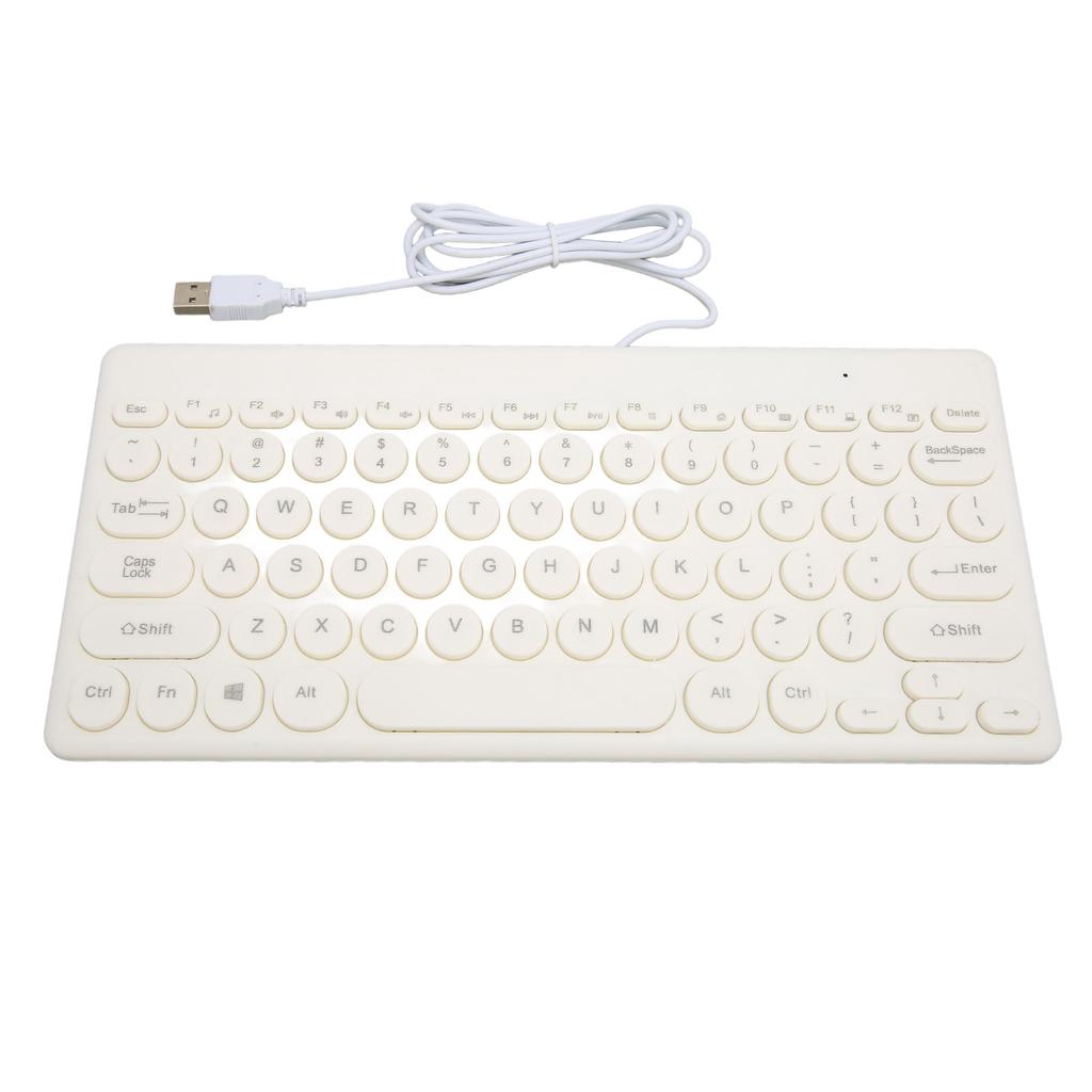 Keyboard Mouse Combo Comfortable Ergonomics Power Saving 78 Keys Round Keycap 4 Mouse Buttons Wired Computer Supplies
