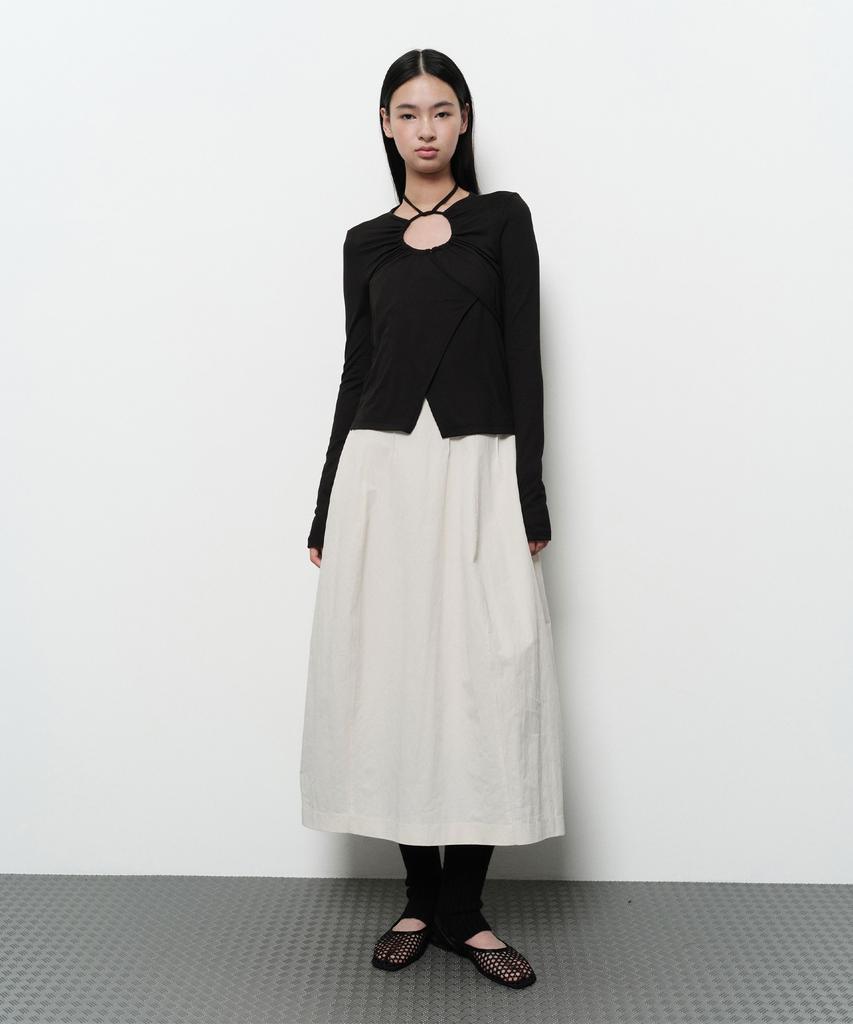 Daiaegeuneol String Wrap Top (Black)