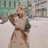 Trench color incantesimo Donna Primavera e Autunno Nuovo Medio Lungo Rilassato Temperamento Rilassato Tendenza Pendolarismo Colpo Reale Cappotto di Alta Qualità