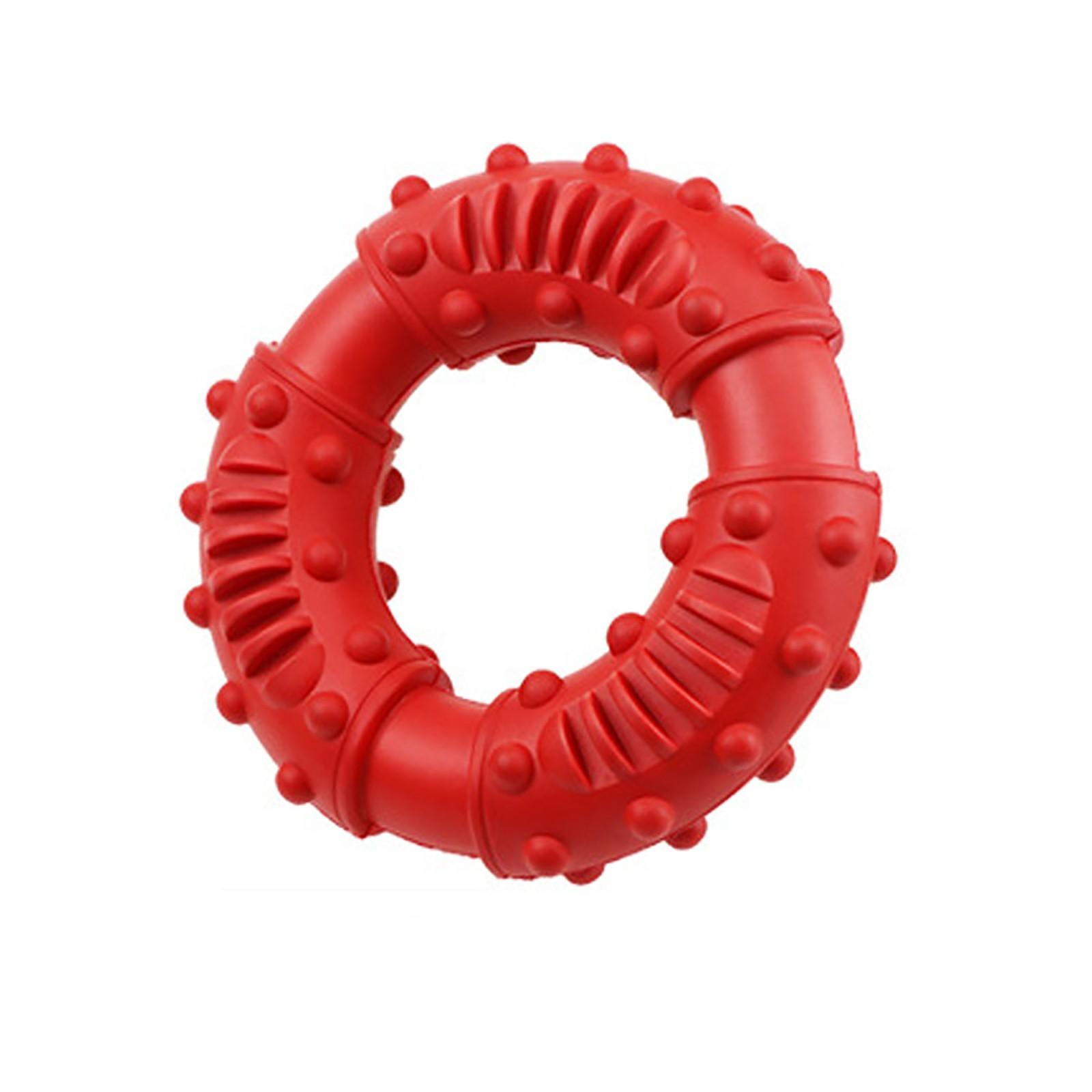 

Возобновляемые игрушки для собак из натурального каучука, мы горшок, кольцо, интерактивные жевательные зубы, устойчивые к скрежетанию One Size красный