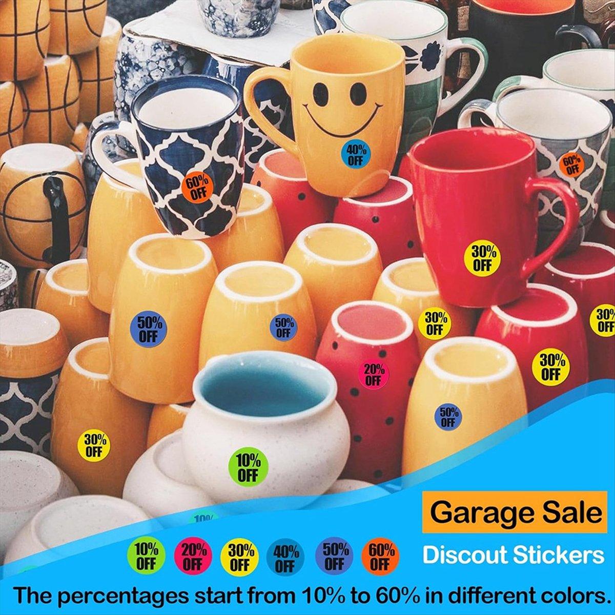 

BHBL 3000 Pieces Percent Off Sticker 10 to 60 Percent Stickers Labels Adhesive Labels Sale for Retail Store,1 Inch,6 Rolls China Mainland