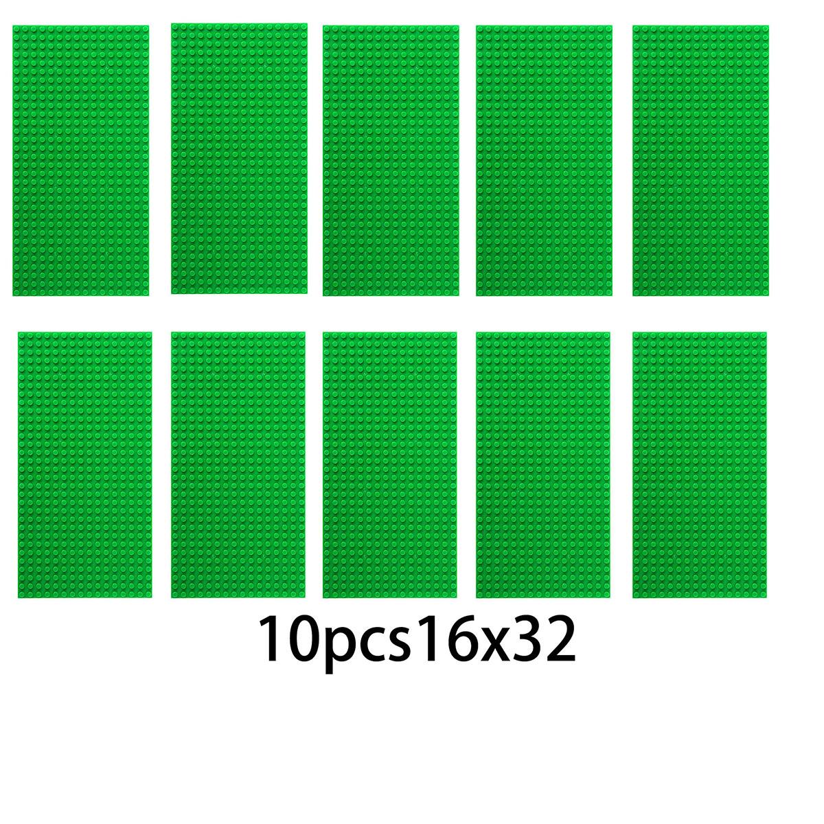 

16x32 10-Piece DIY Plastic Building Block Base Plate City-Scale Building Blocks Construction Blocks Action Figures Engineering1 10pcs16x32
