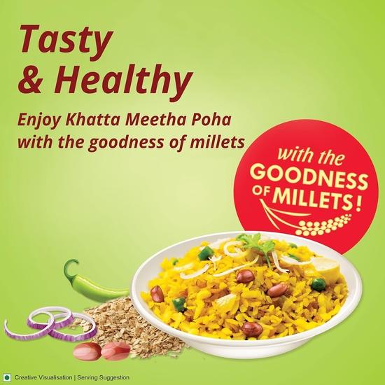 Aashirvaad Instant Khatta Meetha Poha, 60g, Ready To Eat Poha | 5 Mins Instant Breakfast