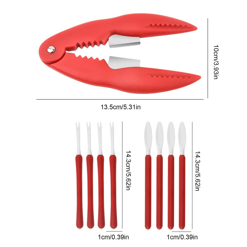 

Инструменты для еды крабов Клешни крабов Вилки 9x Кухонные принадлежности Инструменты для крабовых ножек Инструменты для крабовых палочек Набор столовых приборов для красный