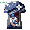 Camiseta de Verano Nueva para Hombre Estilo Pintor Personalizada Moda Cuello Redondo Holgada Manga Corta Tallas Grandes Tops Personalizados Regalos para el Día del Padre