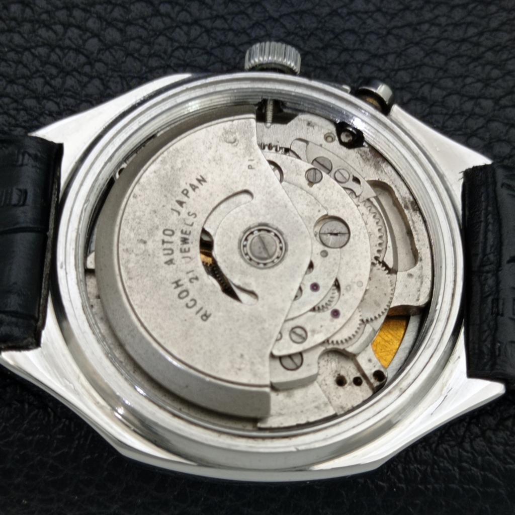 VINTAGE RICOH R31 AUTOMATIC JAPAN MENS BLACK COLOR DIAL WATCH A707935-1
