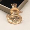Sparkling Crystal Duck Brooch Rhinestones Decoration Lapel Pin Lightweight Jewelry for Fashionable Occasions Wear