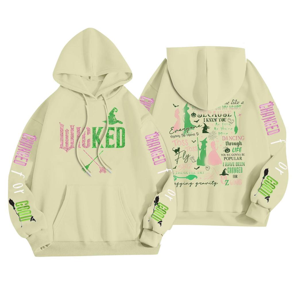 Women's Fashionable Casual Hooded Long Sleeved Printed Sweatshirt