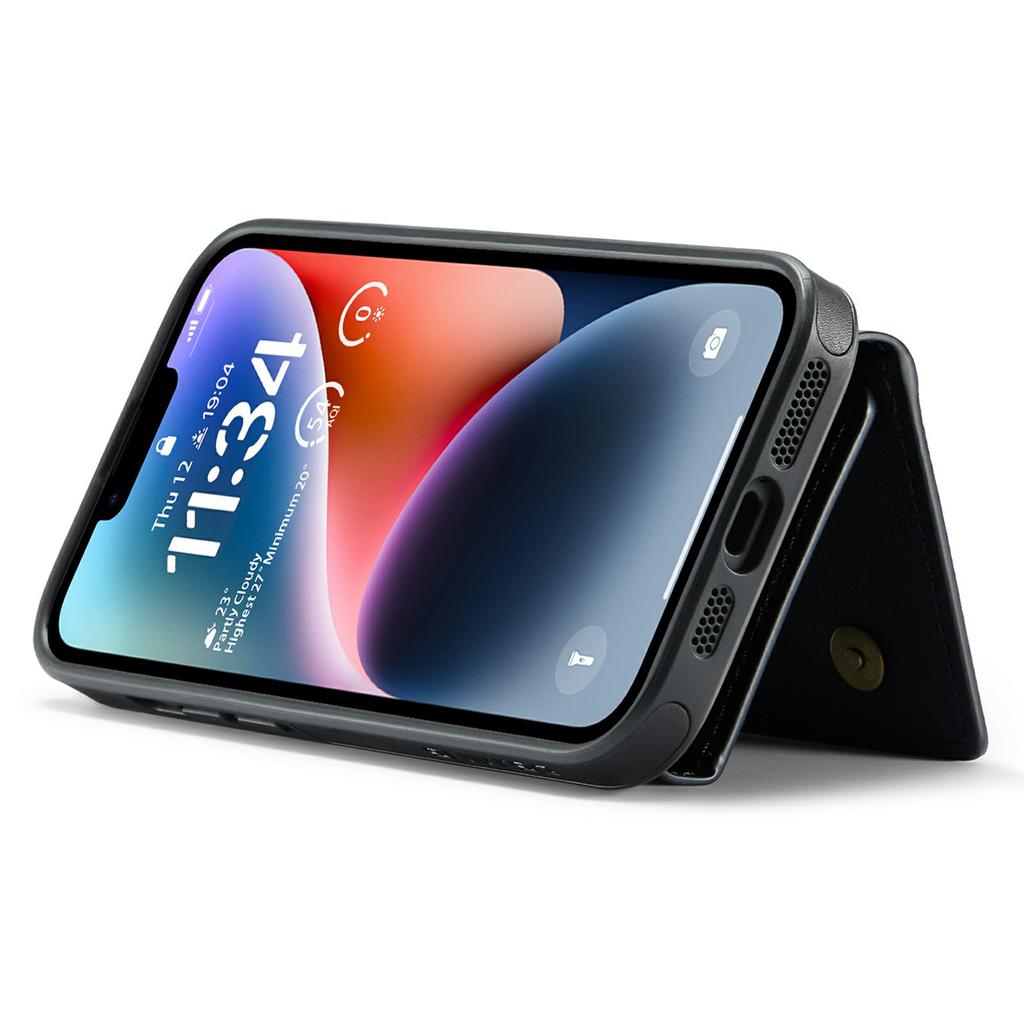 DG.MING M6 Serie Für iPhone 14 Plus Hülle Magnetische Brieftasche PU+PC+TPU Handyhülle