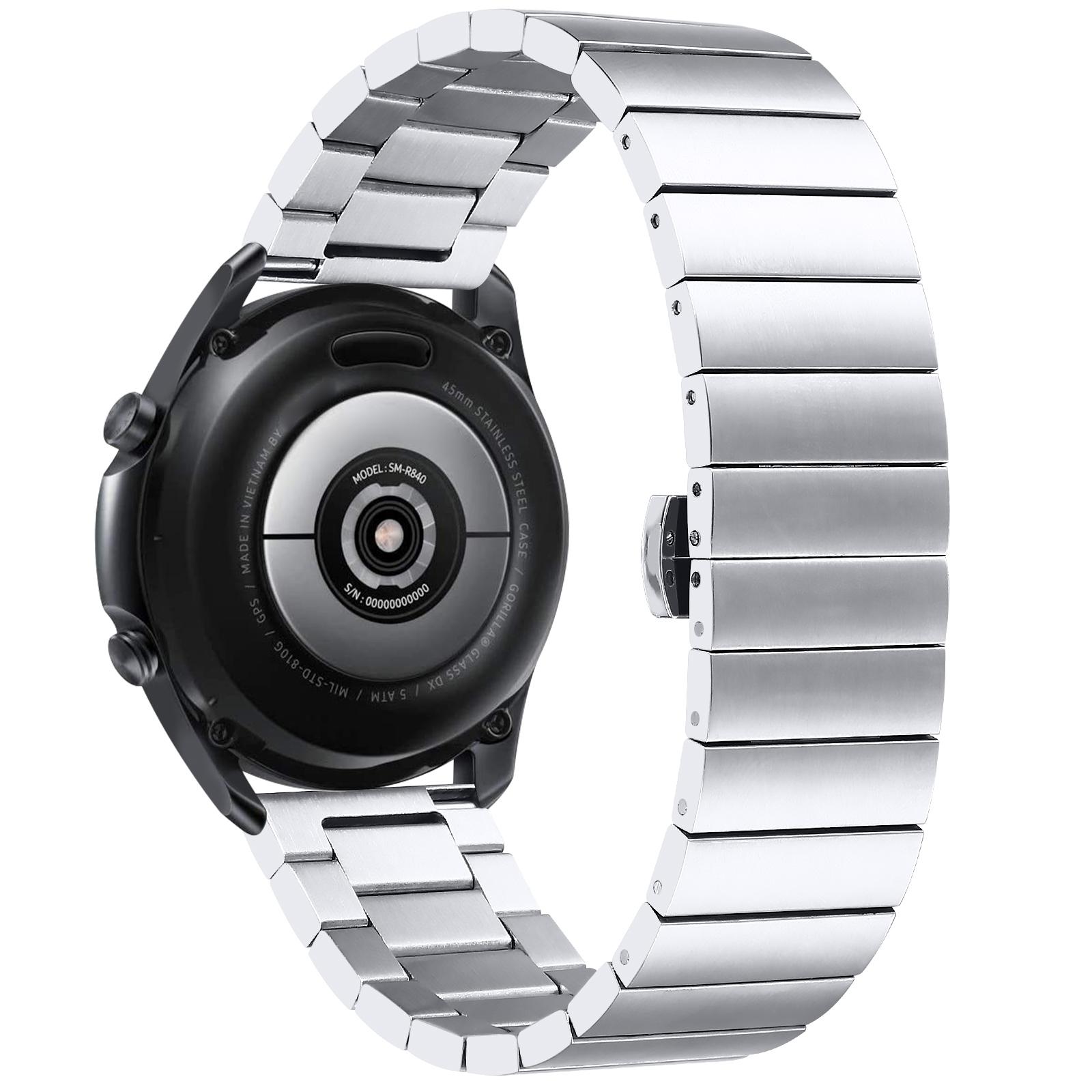 

Для Huawei Watch 4 Pro/Watch GT 3/Watch GT 2 Браслет з нержавіючої сталі 22 мм Застібка-метелик Запасний ремінець Silver