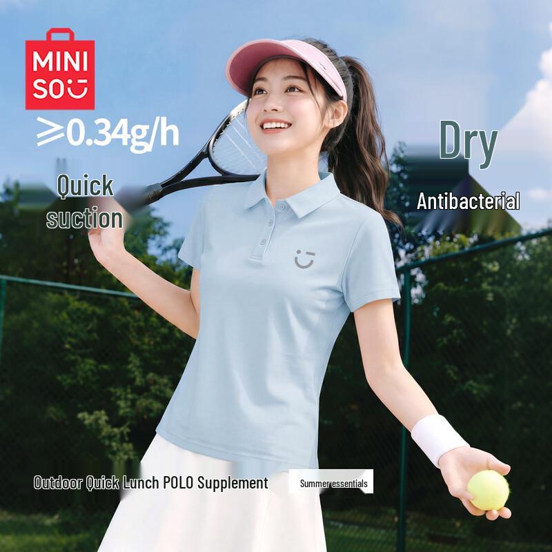 MINISO Women s Ice Silk Quick-Dry Polo Shirt XL
