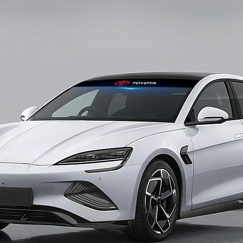 1Pcs Car Windshield Sticker Fashion Sport Decals Decoration Sticker for Toyota TRD GR RAV4 Levin Reiz Corolla Chr Camry Racing