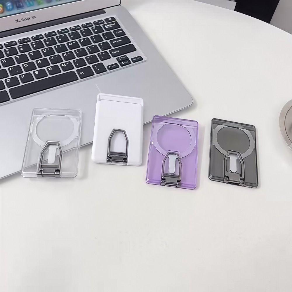 Kratzfest Für MagSafe Geldbörse Acryl Transparentes Telefon Magnetischer Kartenhalter Unifarbe für iPhone 17 16 15 14 13 12 11