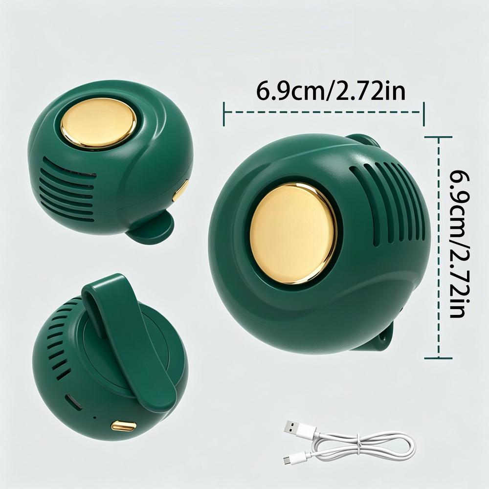 

Small Clip On Fan 3 Speed 360 Degree Rotatable Silent Cooling Device Personal Bladeless Neck Fan For Camping Outdoor Beach оливковое зеленый