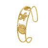 Golden Starfish Shell Cuff Bracelet Ocean Series Summer Beach Bangle  Jewelry Gifts