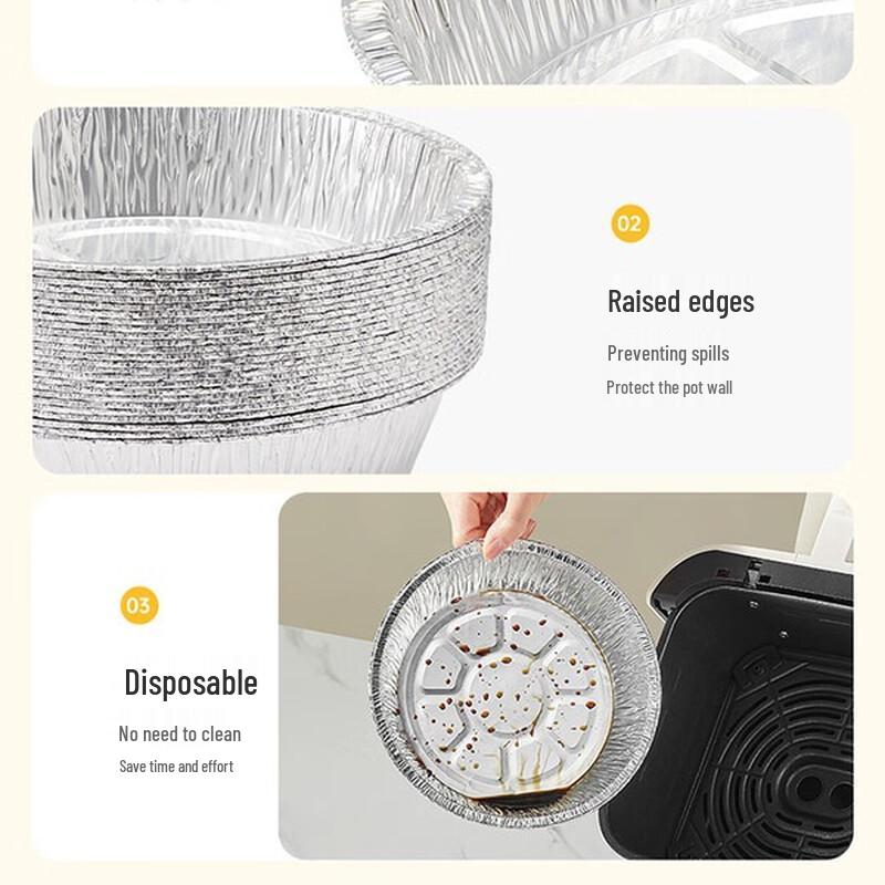 Beixun Large Disposable Aluminum Foil Baking Trays, 50-Pack