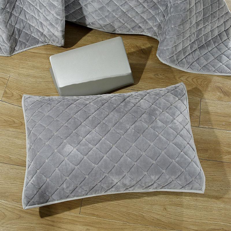 Winter Plüsch Quilt Set 3-teilig Tagesdecke für das Bett Bestickte Tagesdecke mit 2 Kissenbezügen King Queen Größe Doppeldecke für das Bett