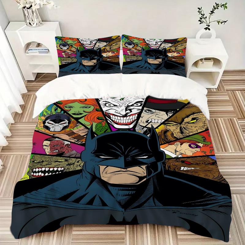 3pcs Batman Duvet Cover Set (1 Duvet Cover + 2 Pillowcases, No Core) - Comfortable, And Breathable Bedroom Decoration yy251104032