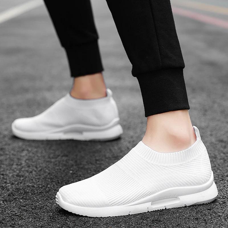 Damyuan Men Light Running Shoes Jogging Shoes Breathable Man Sneakers Slip on Loafer Shoe Men's Casual Sports Shoes Size 46 2024